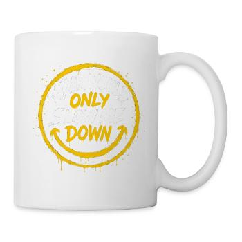 Hair Would Only Slow Me Down - Bald Smiley Humor - Mug - white - Right