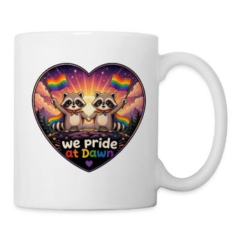 We Pride at Dawn Waschbären Pride Herz - Tasse - Weiß - Rechts