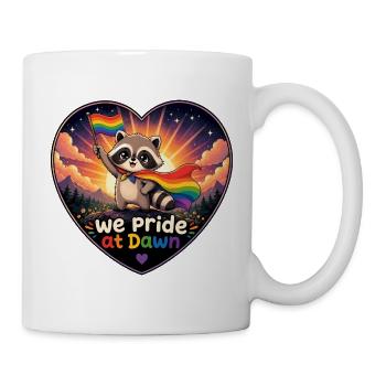 We Pride at Dawn Waschbär Pride Herz - Tasse - Weiß - Rechts