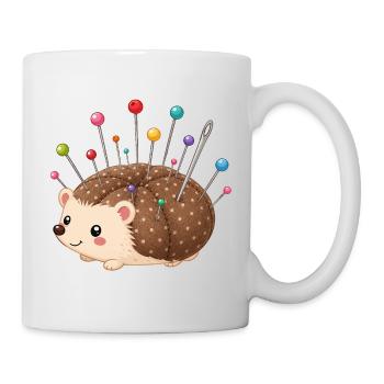 Coussin à épingles hérisson pour couturières - Mug blanc - blanc - Droite