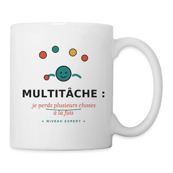 Multitâche: je perds plusieurs choses - Mug blanc - blanc - Droite