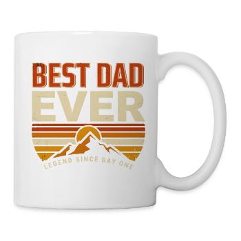Best Dad Ever Retro Sunset - Tasse - Weiß - Rechts