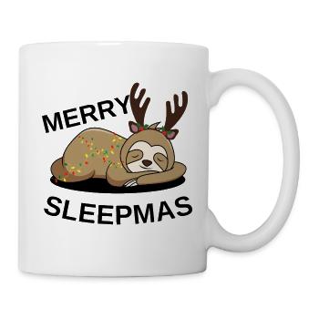Joyeux Sleepmas - Mug blanc - blanc - Droite
