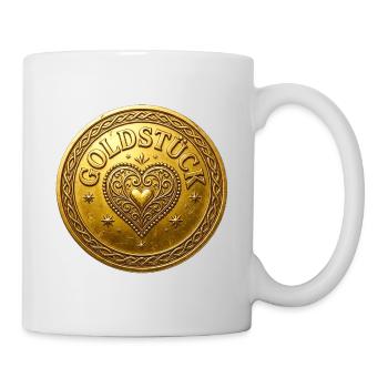 Golden Masterpiece Typography Goldstück german  - Mug - white - Right
