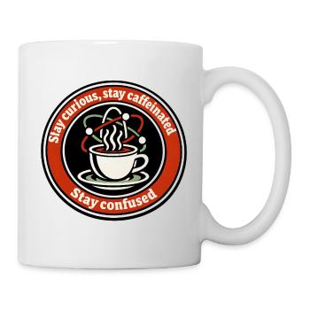 KaffeeKosmos: Neugier und Verwirrung - Tasse - Weiß - Rechts