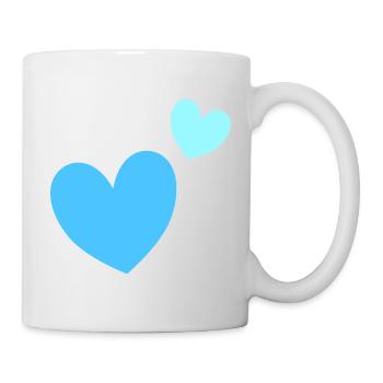 Two-tone heart duo graphic - Mug - white - Right