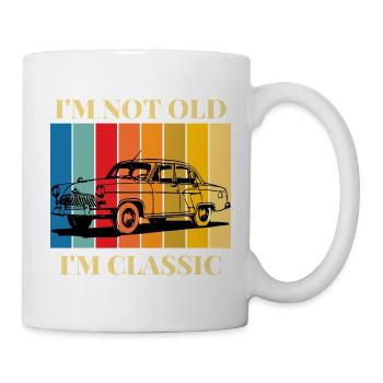 Ich bin nicht alt, ich bin klassisches lustiges Geschenk-T-Shirt - Tasse - Weiß - Rechts