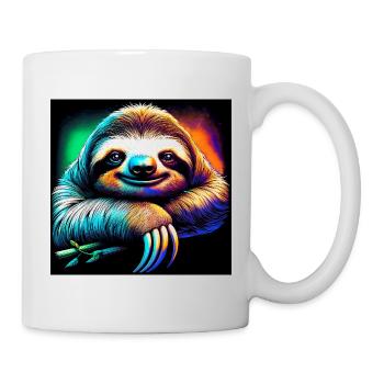 Faultier - Tasse - Weiß - Rechts