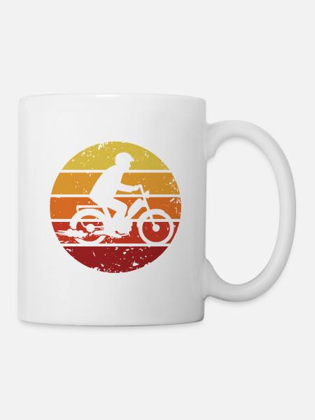 Mofa Moped Roller Mofafahrer Mofaroller - Tasse - Weiß