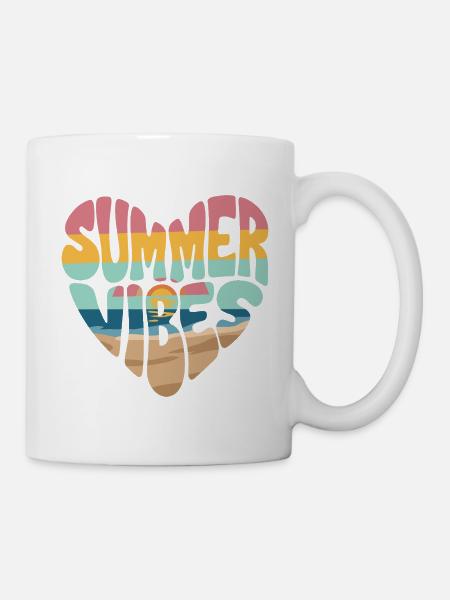 Sommerliche Vibes - Tasse - Weiß