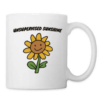 Unsupervised Sunshine Sonnenblume - Tasse - Weiß - Rechts