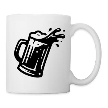 Beer Glass Symbol Wheat Beer - Mug - white - Right