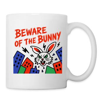 Avertissement concernant le Lapin : Néon de la ville - Mug blanc - blanc - Droite