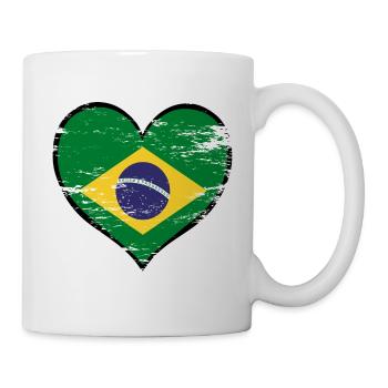 Brasilien Herzflagge used - Tasse - Weiß - Rechts