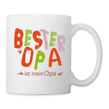 bester Opa - Tasse - Weiß - Rechts