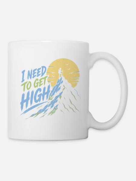 Bergwander-Abenteuer – Ich muss hoch hinein - Tasse - Weiß