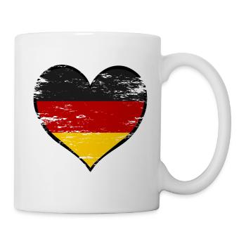 Heart with German flag - Mug - white - Right