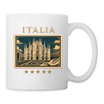 Mailand Eleganz als Reisemarke - Tasse - Weiß - Rechts