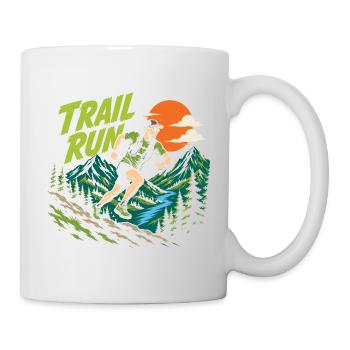course sur sentier - Mug blanc - blanc - Droite