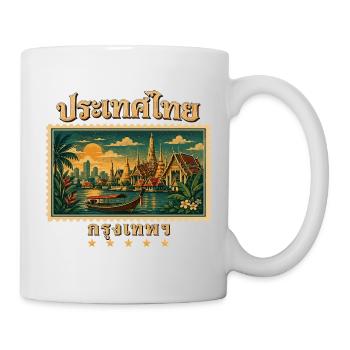 Bangkok Tempel und Tropenzauber - Tasse - Weiß - Rechts