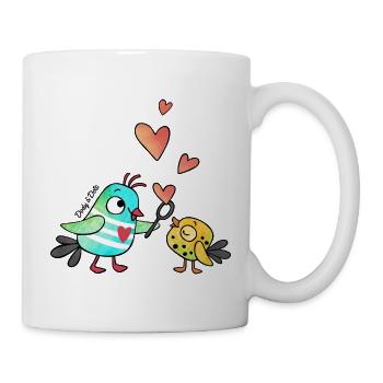 Dody und Dots- Seifenblasenherzen - Tasse - Weiß - Rechts