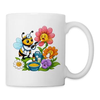 Un gardien d’abeilles en action - Mug blanc - blanc - Droite