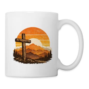 Christianity Cross Faith Religious Motif - Mug - white - Right