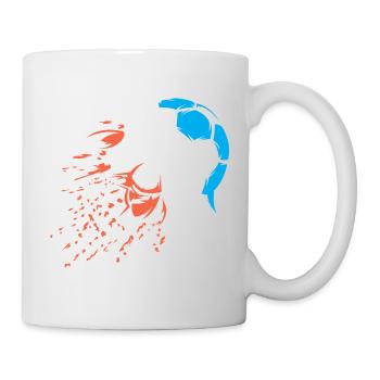 Explosion de ballon avec l’équipe de France en Coupe du Monde - Mug blanc - blanc - Droite