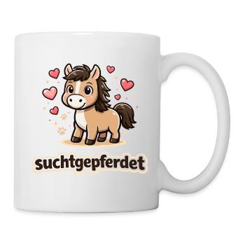 Suchtgepferdet Lustiges Pferd Motiv Für - Tasse - Weiß - Rechts