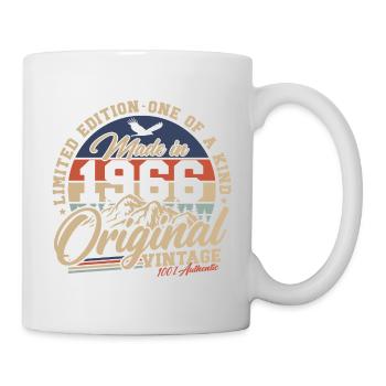 60. Geburtstag 60 Jahre 1966 Jahrgang geboren - Tasse - Weiß - Rechts