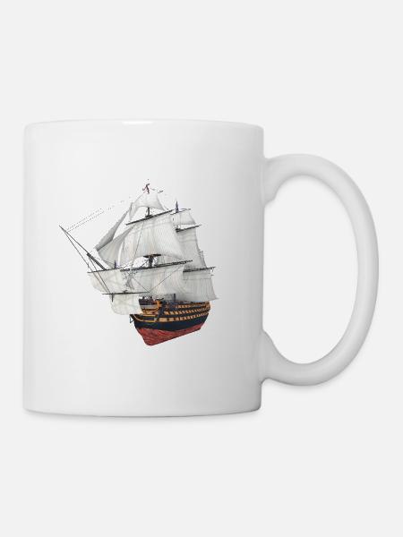 HMS Victory – Legendäres britisches Flaggschiff - Tasse - Weiß