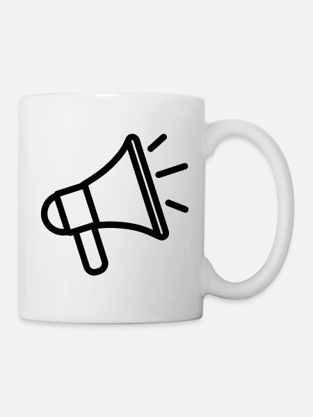 Megaphon - Tasse - Weiß