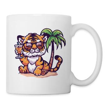 Palmier d’été tigre - Mug blanc - blanc - Droite