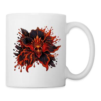 Explosion de lave de la Fleur de Feu - Mug blanc - blanc - Droite
