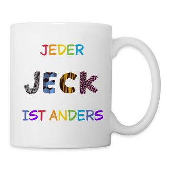 Jeder-Jeck-ist-anders - Tasse - Weiß - Rechts
