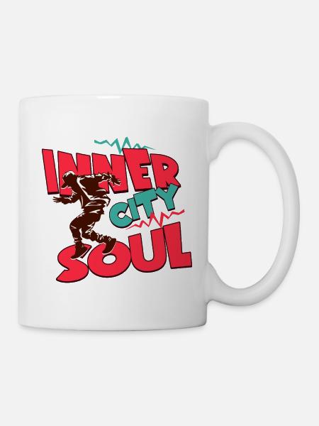 Inner City Soul – Straßenkultur Grafikdesign - Tasse - Weiß
