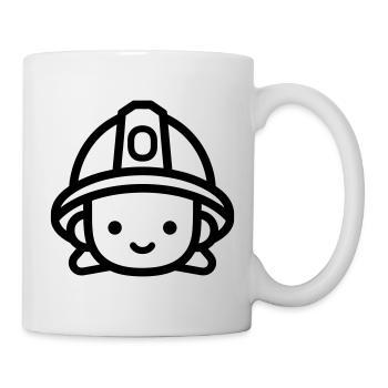 pompier - Mug blanc - blanc - Droite