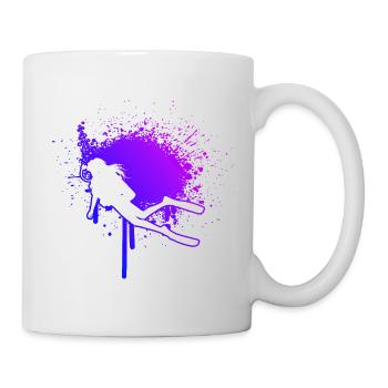 Geschenkidee für eine Freediverin mit Scuba Diving - Tasse - Weiß - Rechts