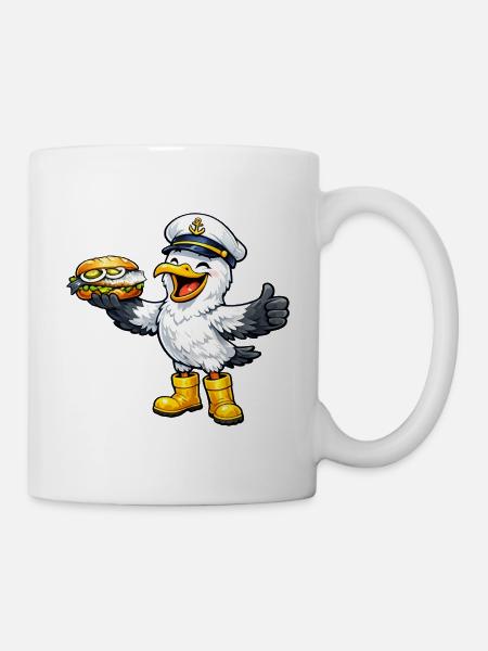 Lachende Möwe - Tasse - Weiß