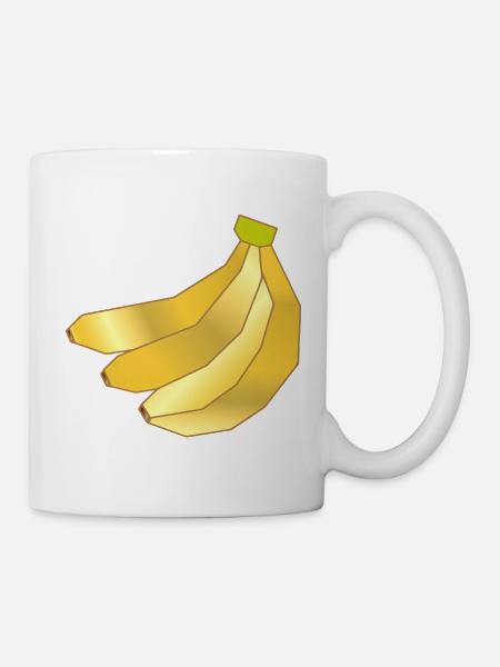 Minimalistische Bananen Illustration - Tasse - Weiß