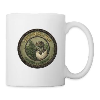 Dinosaure dans Vintage Egg - Mug blanc - blanc - Droite