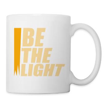 Be The Light Motivierend Positivität Spruch Logo - Tasse - Weiß - Rechts