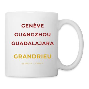 Grandrieu Lozère - Genève - Guangzhou -Guadalajara - Mug blanc - blanc - Droite