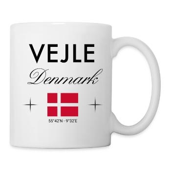 Vejle, coordonnées Danemark, voyage, souvenir - Mug blanc - blanc - Droite