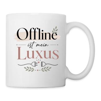 Offline Luxus: Ruhe & Eleganz - Tasse - Weiß - Rechts