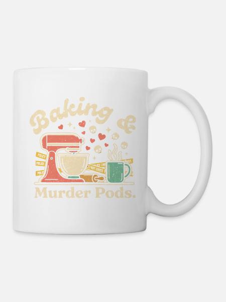 Baking and Murder - Tasse - Weiß
