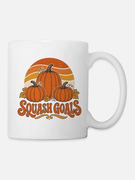 Squash-Ziele Herbst-Kürbis-Trio - Tasse - Weiß