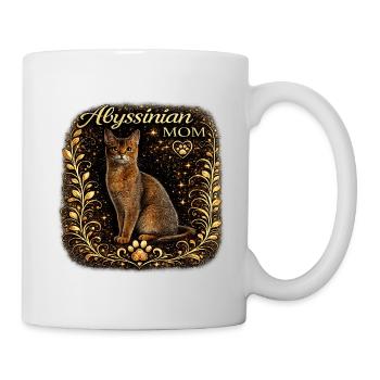 Cadre en or de la mère abyssinienne - Mug blanc - blanc - Droite