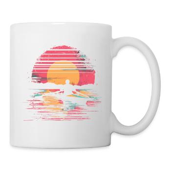 Rowing Drawing Synthwave - Mug - white - Right