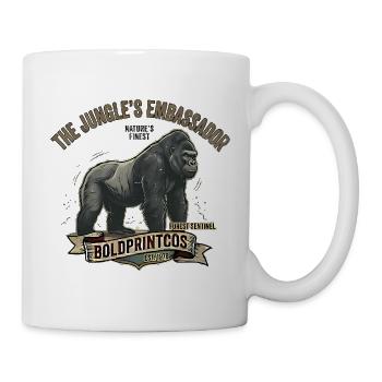 Gorille King of the Jungle Art vintage - Mug blanc - blanc - Droite